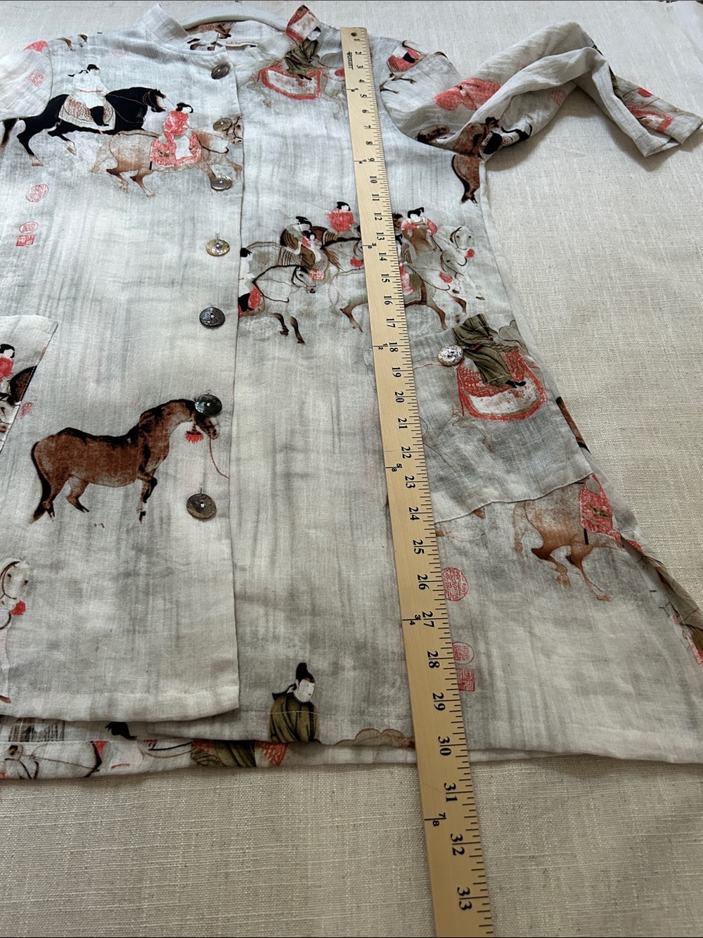 Soft Surrounding's Song Dynasty Tunic Women's SZ Medium Novelty Mandarin Collar - Picture 8 of 10